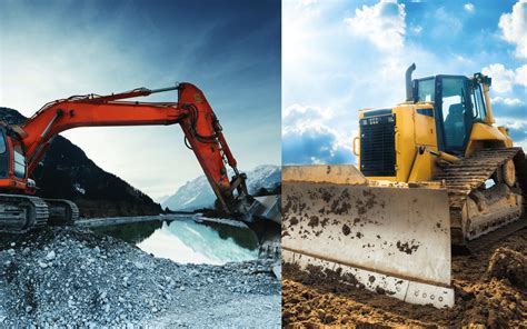 excavator bulldozer|difference between bulldozer and excavator.